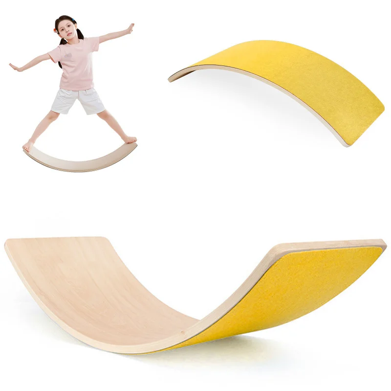 Kids Yoga Education - กระดานทรงโค้งไม้รุ้งสำหรับเด็กเล็ก ของเล่นเสริมพัฒนาการ กระดานโยคะโค้ง สำหรับฝึกประสาทสัมผัส เล่นได้ทั้งในบ้านและนอกบ้าน