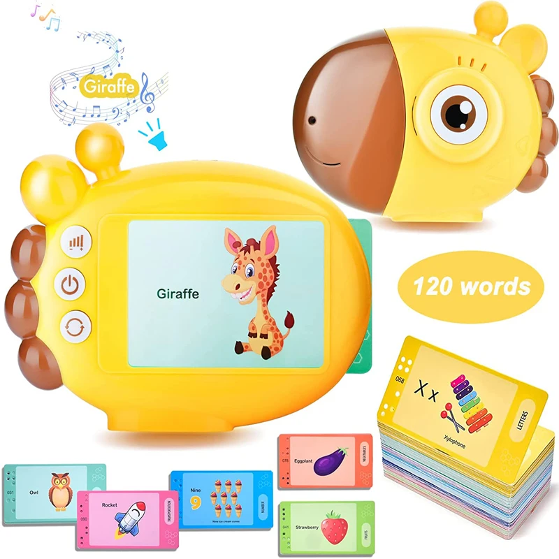 Sight Word Game - ยีราฟ Flash Card Reader สายตาคําภาษาเกมการเรียนรู้ภาษาอังกฤษรัสเซียเครื่องเด็ก Early