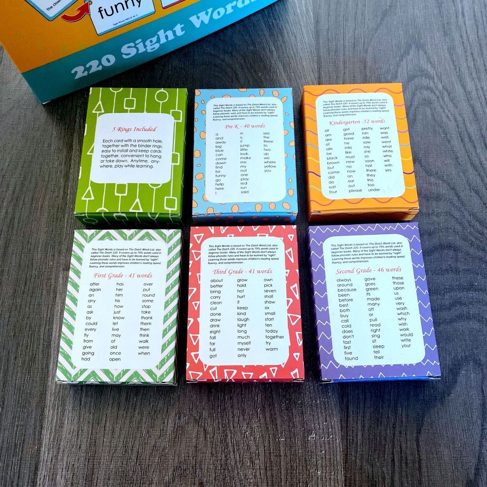 Sight Word Game - การ์ดคำศัพท์ภาษาอังกฤษแบบกระดาษ การ์ดฝึกการจดจำคำศัพท์ การ์ดมอนเตสซอรี่ เกมคำศัพท์ภาษาอังกฤษ รูปสัตว์สวยงาม