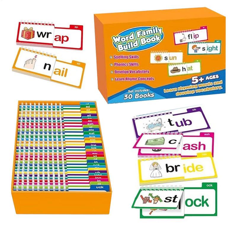 Sight Word Game - อ่านและหนังสือสัมผัส Word Family Build อ่านหนังสือกิจกรรมสัมผัส เรียนรู้การอ่าน