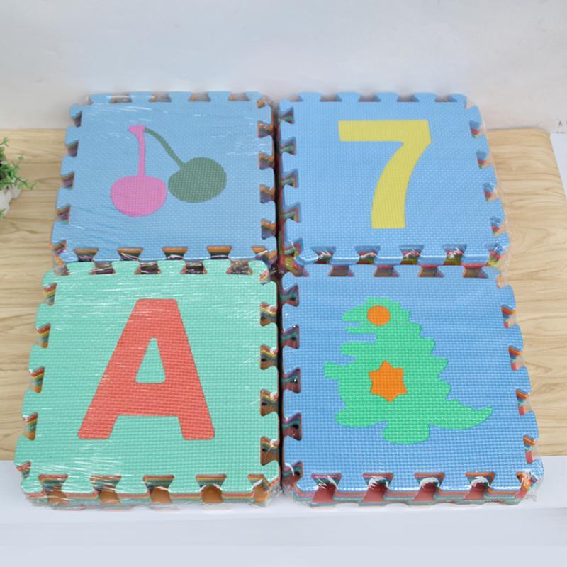 Kids Educational Mat - แผ่นรองคลานสำหรับเด็ก ทำจากโฟม PE ปลอดสารพิษ ลายตัวอักษรและตัวเลข แผ่นรองเล่นเสริมพัฒนาการสำหรับเด็ก