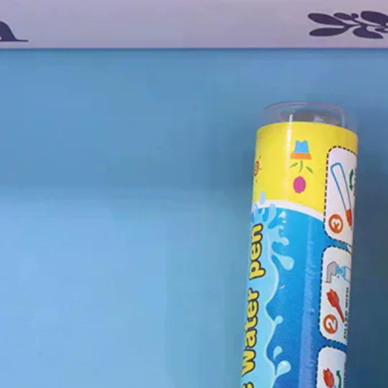 Kids Educational Mat - ปากกาวาดภาพน้ำวิเศษ 5 ชิ้น ของเล่นปากกาสำหรับเด็ก แผ่นรองเขียนน้ำ ปากกาเขียนเล่น