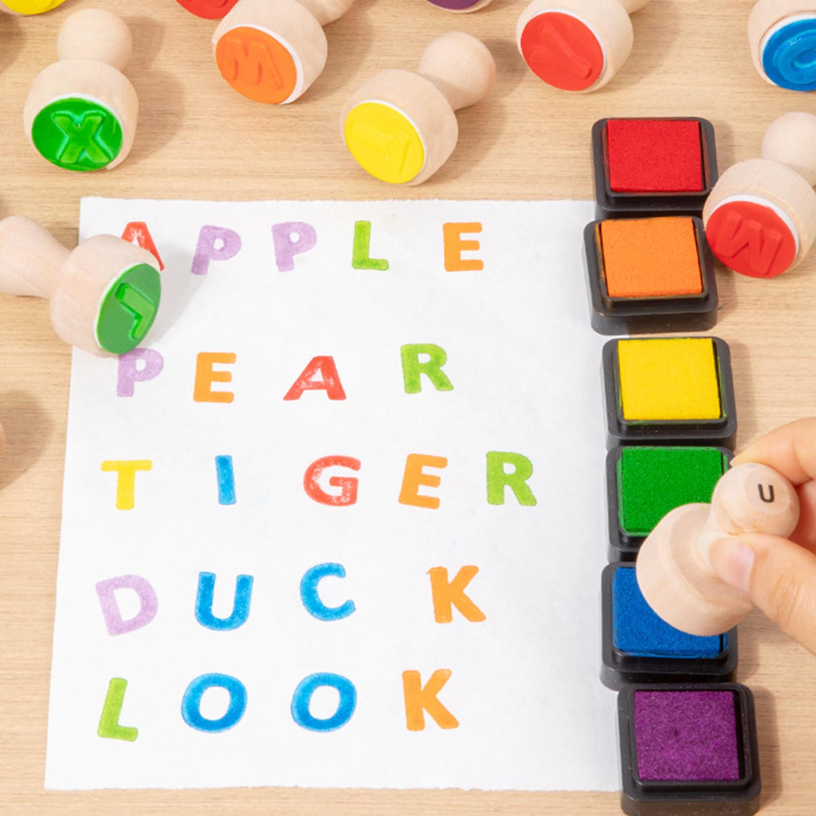 Sight Word Game - ของเล่นเสริมทักษะการเรียนรู้ตัวอักษร คำศัพท์พื้นฐาน และพัฒนาทักษะการเคลื่อนไหว สำหรับเด็ก ชุดแสตมป์ตัวอักษร เกมบนโต๊ะสำหรับเด็กชายและเด็กหญิง