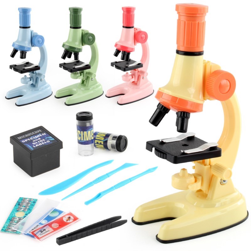 Kids Education Tools - กล้องจุลทรรศน์วิทยาศาสตร์สำหรับเด็ก ไฟ LED HD ของเล่น STEM