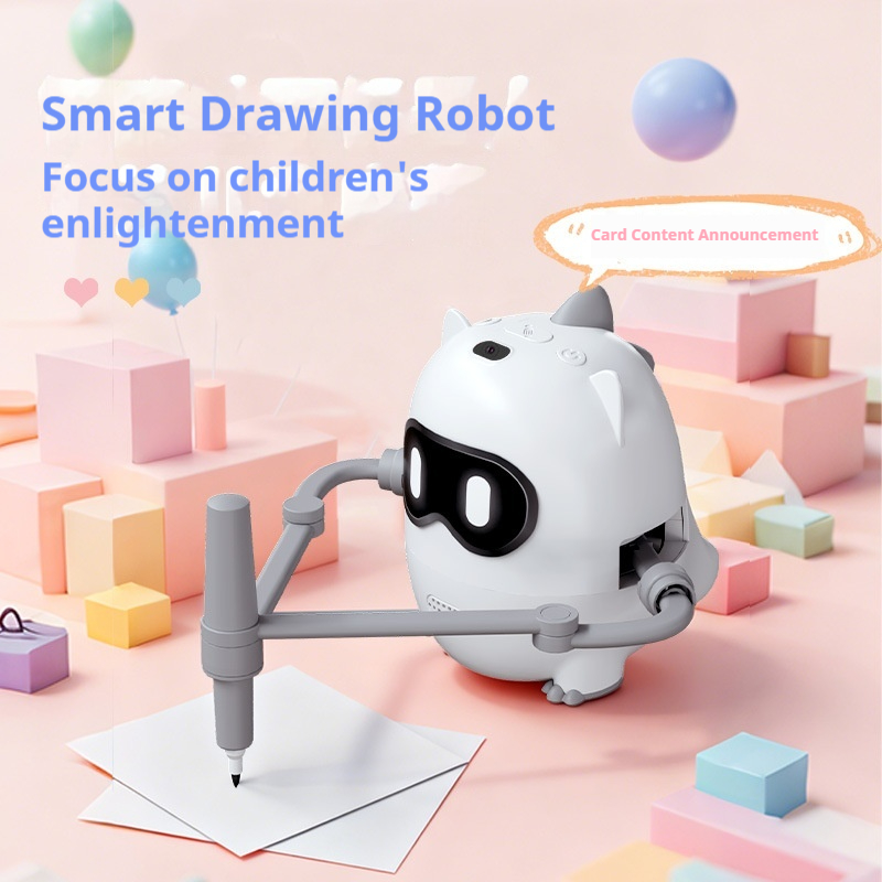 Kids Education Learning - หุ่นยนต์วาดภาพไดโนเสาร์อัจฉริยะ ของเล่นเสริมพัฒนาการเด็กเล็ก พร้อมการ์ดเสียงและระบบกระจายเสียง สำหรับเด็กวัยเตาะแตะและเด็กก่อนวัยเรียน