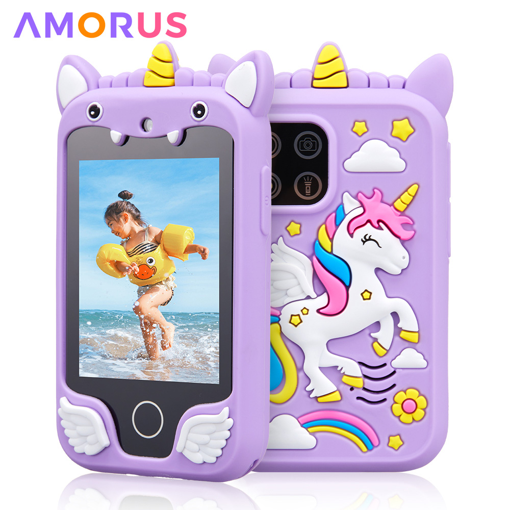Kids Education Mobile - เด็กดนตรีโทรศัพท์สมาร์ทของเล่นการ์ตูนยูนิคอร์น Touchscreen Baby Mobile สําหรับเด็กผู้หญิงของเล่นเพื่อการศึกษาวันเกิดคริสต์มาสของขวัญ