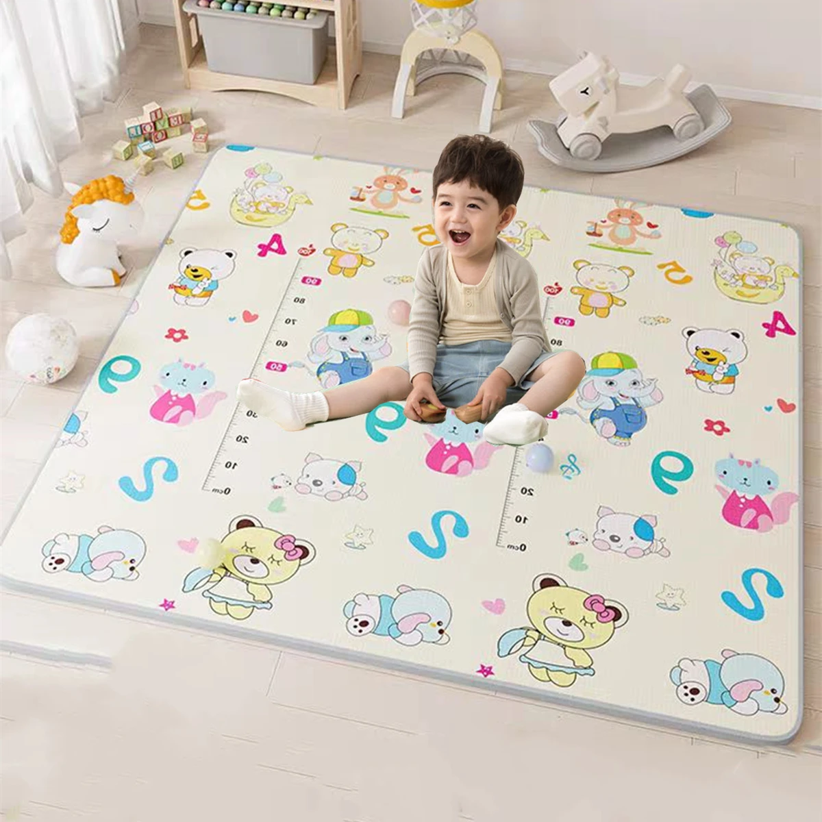 Kids Yoga Education - เด็กเล่นเสื่อกันน้ํานุ่มชั้นโยคะ Playmat พับ Crawling พรมเด็กเกมกิจกรรมพรมพับผ้าห่มของเล่นเพื่อการศึกษา
