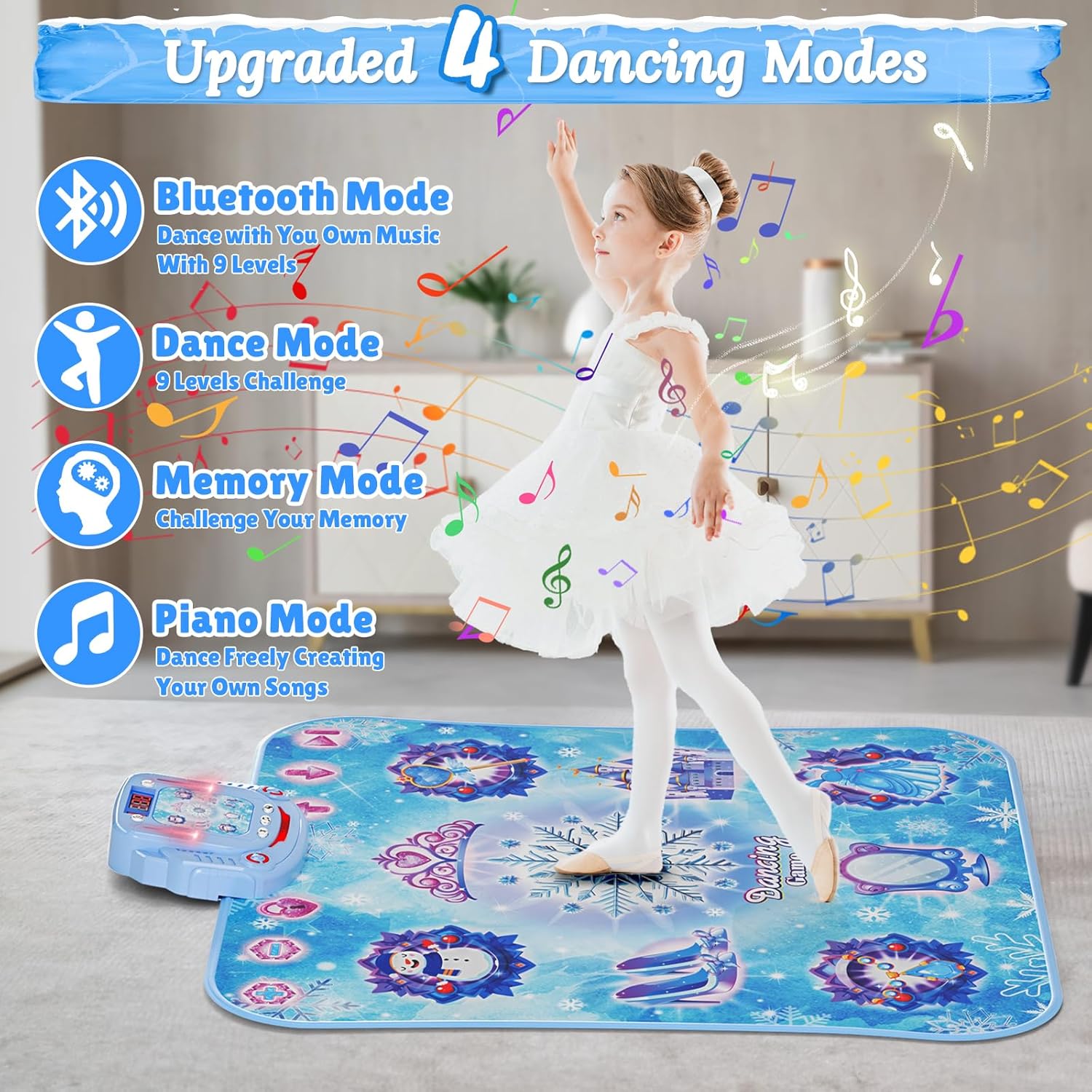 แผ่นเต้นบลูทูธไร้สาย 8 ปุ่ม 1  - Kids Educational Mat บทวิจารณ์และราคา