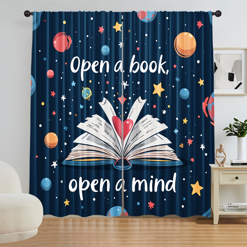 ผ้าม่านหน้าต่างลายอักษรคำคมสร้ - Kids Education Quotes บทวิจารณ์และราคา