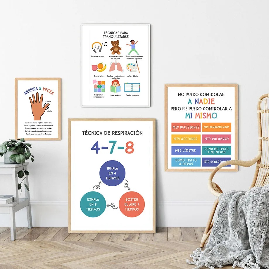 โปสเตอร์ภาพพิมพ์ศิลปะติดผนังสไ - Kids Yoga Education บทวิจารณ์และราคา