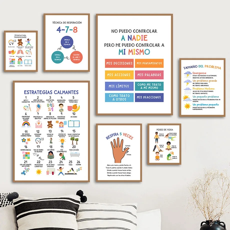 โปสเตอร์ภาพพิมพ์ศิลปะติดผนังสไ - Kids Yoga Education บทวิจารณ์และราคา
