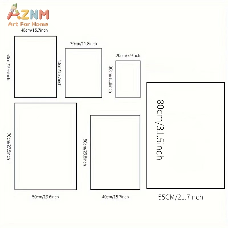 AZNM ศิลปะบนผืนผ้าใบแบบไม่มีกร - Kids Education Learning บทวิจารณ์และราคา