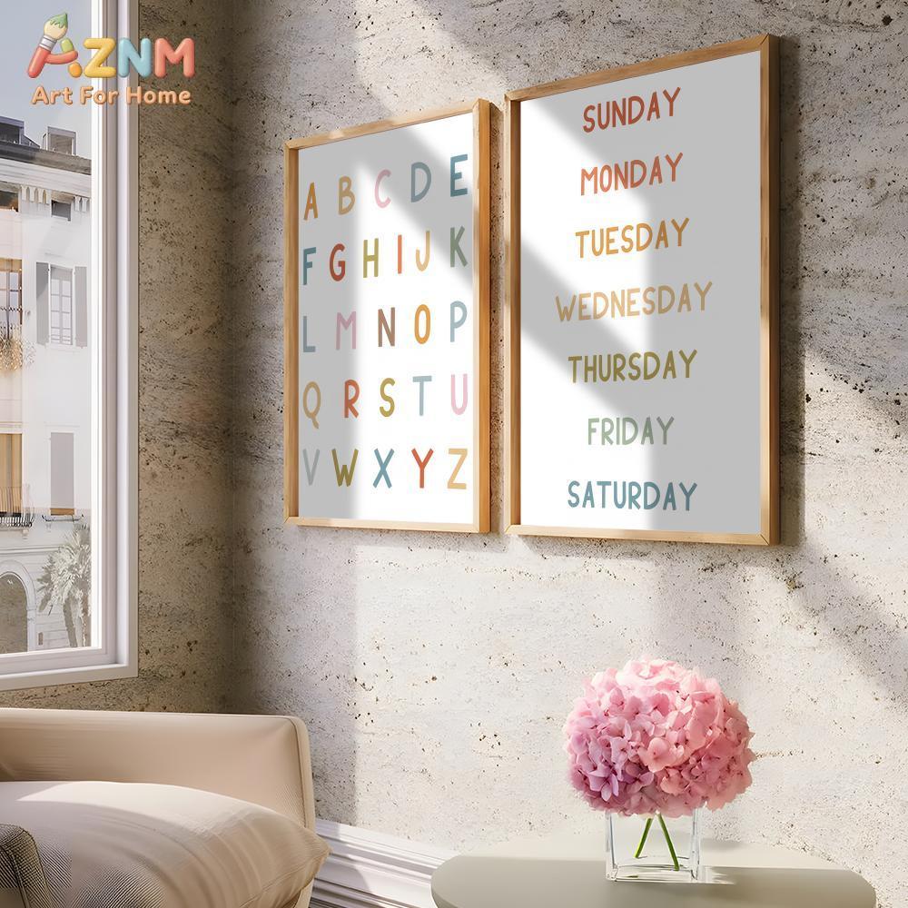 AZNM ศิลปะบนผืนผ้าใบแบบไม่มีกร - Kids Education Learning บทวิจารณ์และราคา
