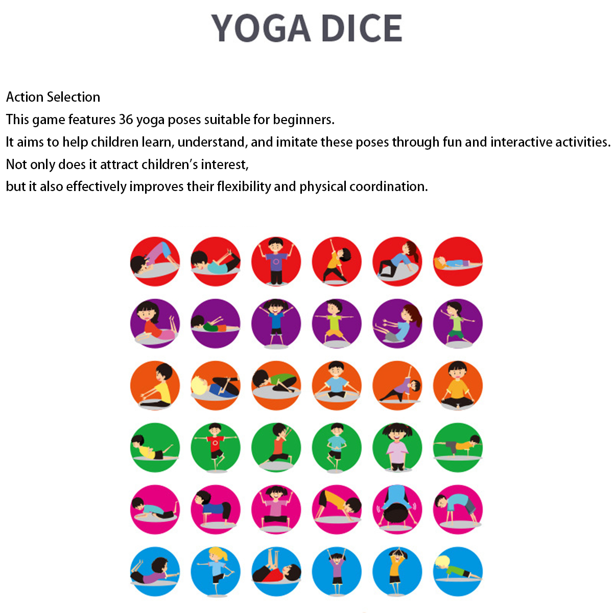 โยคะลูกเต๋าของเล่นสนุกลูกเต๋าอ - Kids Yoga Education บทวิจารณ์และราคา