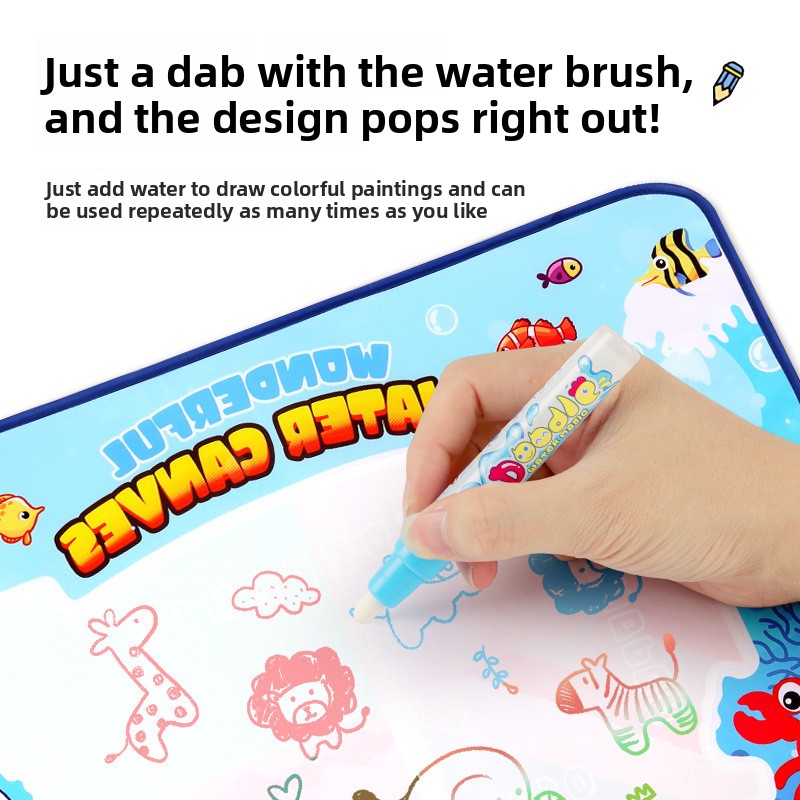 แผ่นวาดภาพน้ำมหัศจรรย์ขนาดใหญ่ - Kids Educational Mat บทวิจารณ์และราคา