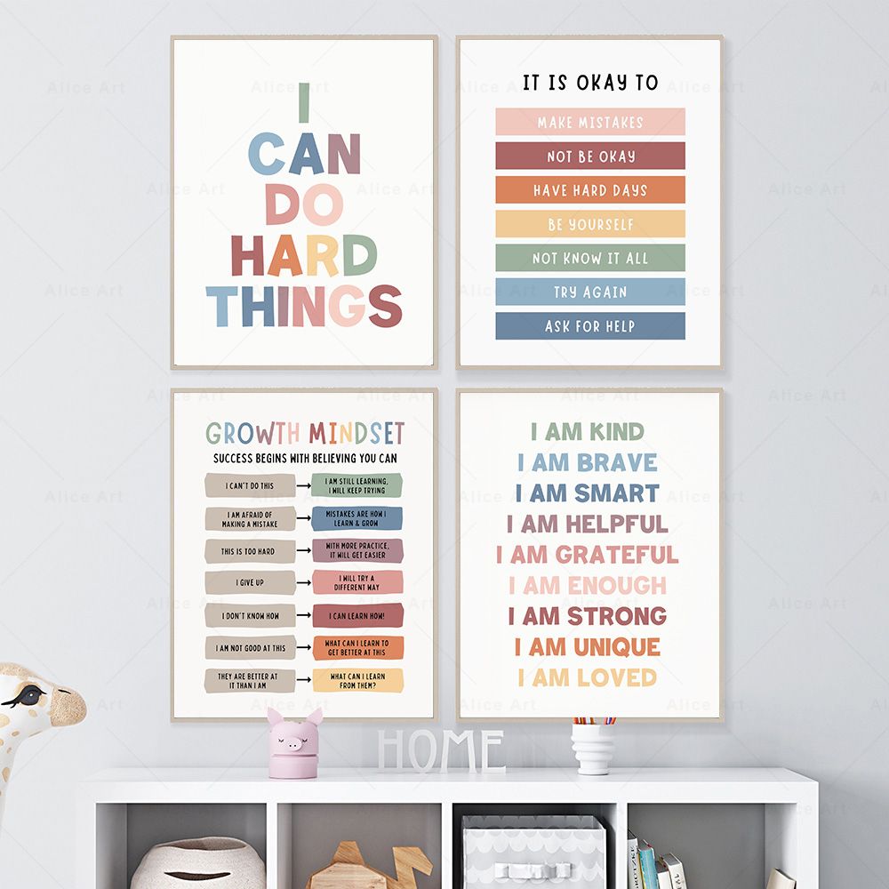 คำยืนยันสำหรับห้องเด็ก โปสเตอร - Kids Education Quotes บทวิจารณ์และราคา