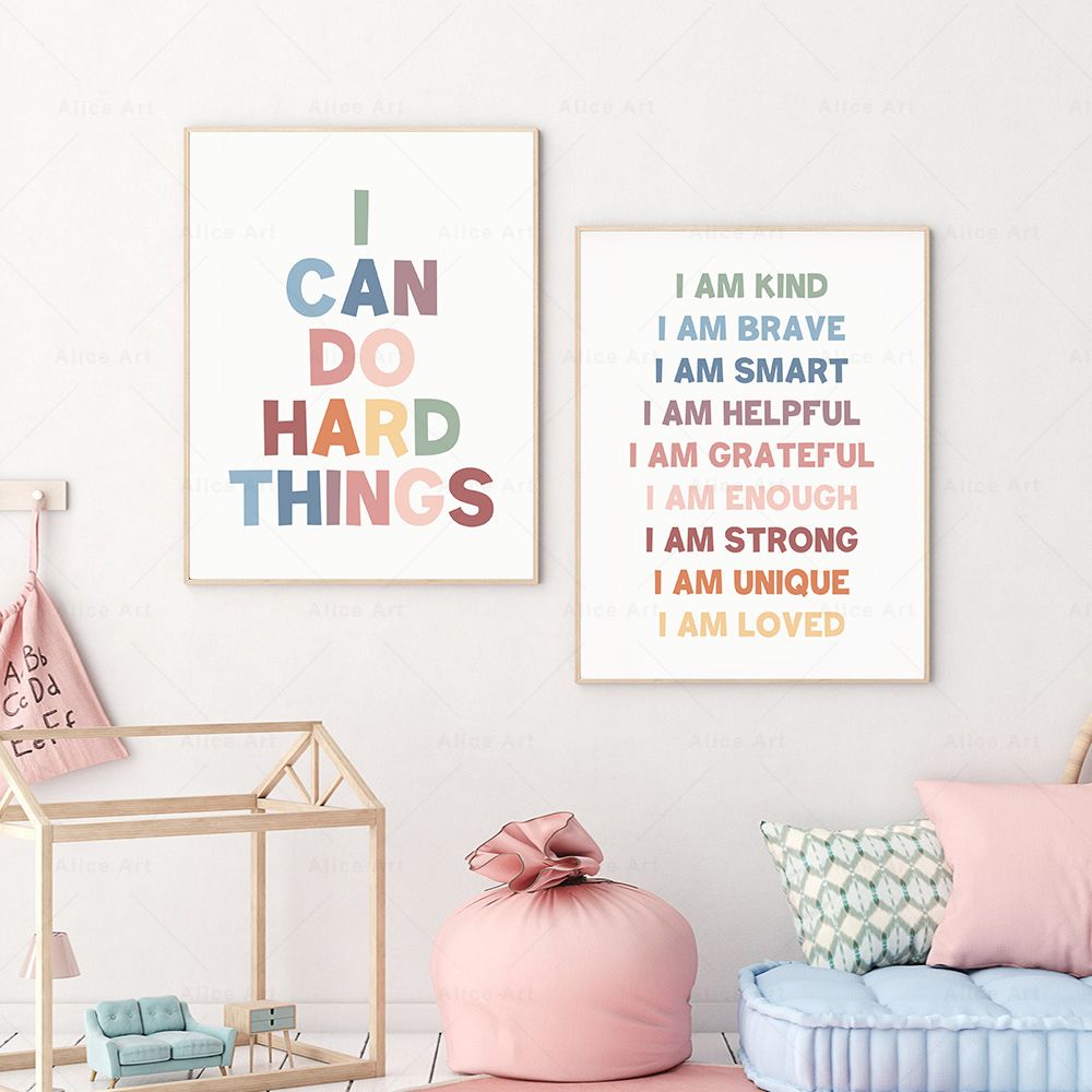 คำยืนยันสำหรับห้องเด็ก โปสเตอร - Kids Education Quotes บทวิจารณ์และราคา