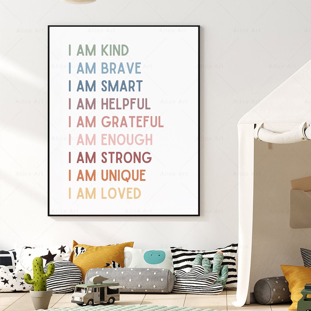 คำยืนยันสำหรับห้องเด็ก โปสเตอร - Kids Education Quotes บทวิจารณ์และราคา