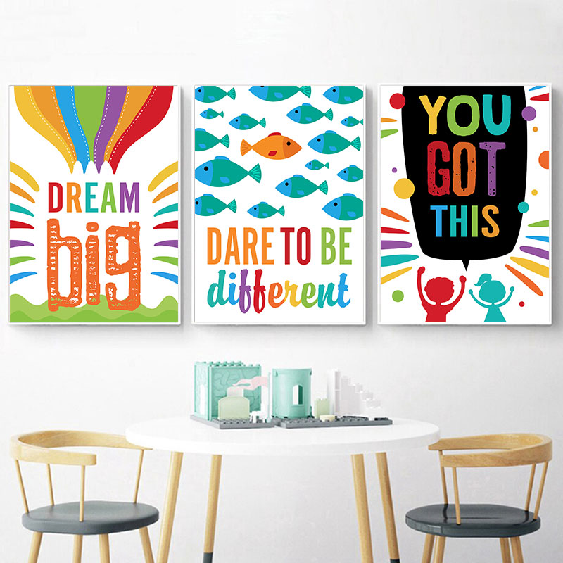 สีสันน่ารัก Dream คําคมใหญ่ผ้า - Kids Education Quotes บทวิจารณ์และราคา
