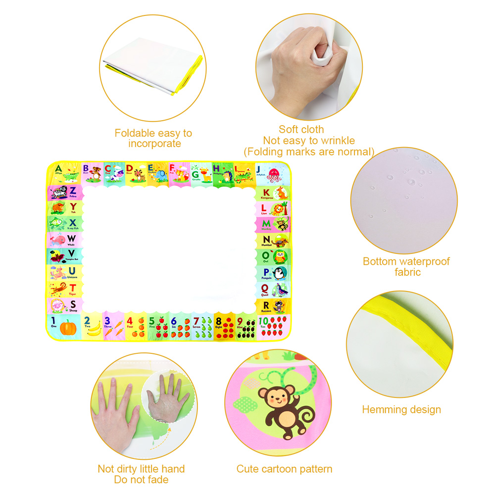 Magic Water Drawing Mat สี Doo - Kids Educational Mat บทวิจารณ์และราคา
